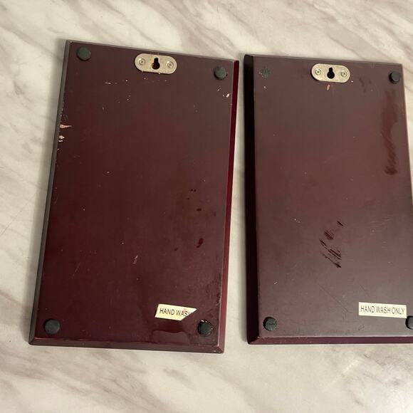 2- Vintage Vineyard Wine Plaques Cherry Wood Wall - Picture 3 of 9